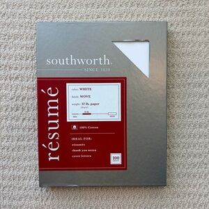 Southworth White Résumé Paper Pack